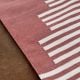 Handmade Red Cotton Modern Dhurrie For Home Decor